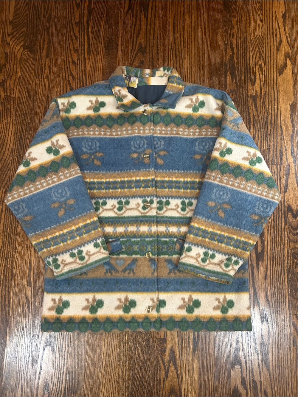Vintage 90s Fleece Shirt Jacket